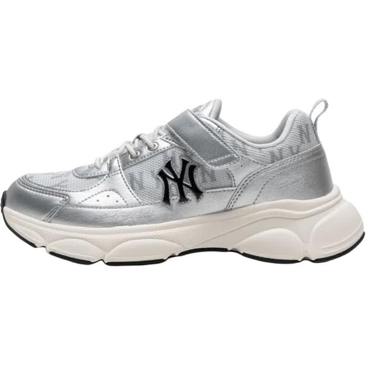 Кроссовки MLB Chunky Runner Fastball Аbrasion Resistant Низкие Кеды для Детей Lifestyle Серебристые Детские - изображение 1