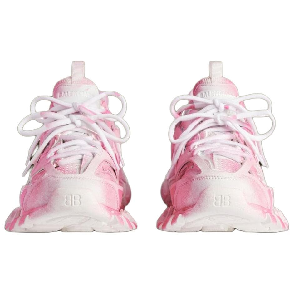 Кроссовки Balenciaga Track Stencil Low Top массивные кроссовки женские розовый и белый - изображение 3