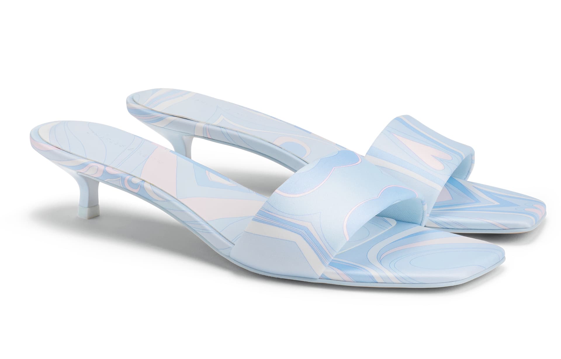Сандалии CHARLES&KEITH Летние модные сандалии с квадратным носком на низком каблуке 3,7 см из сатина с композитной подошвой - изображение 2
