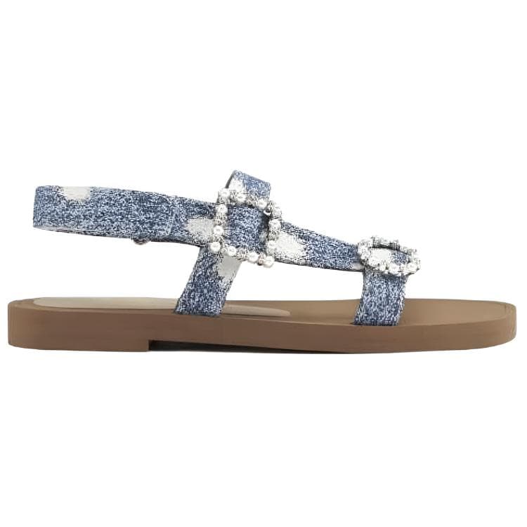 Шлёпанцы stuart weitzman SW CRYSTAL GEO Босоножки и сандалии на ремешке Женские Синий - изображение 2