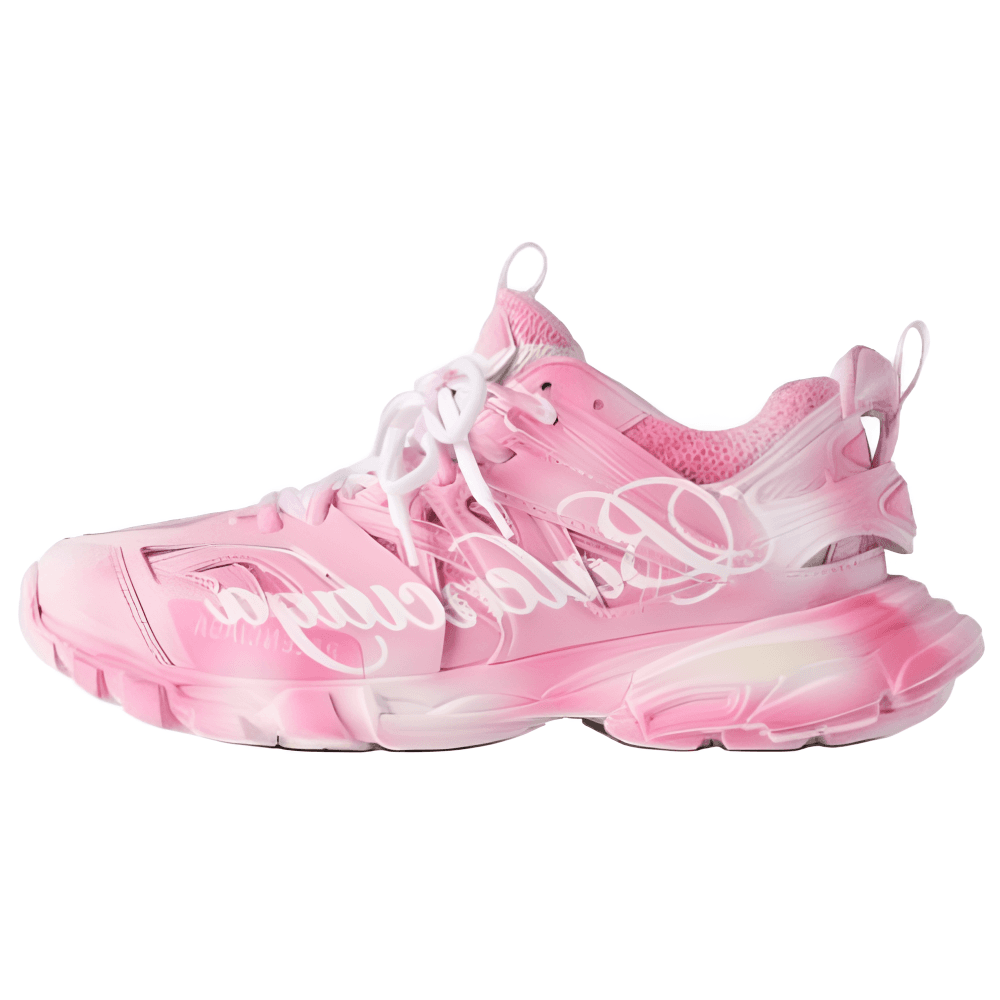 Кроссовки Balenciaga Track Stencil Low Top массивные кроссовки женские розовый и белый - изображение 1