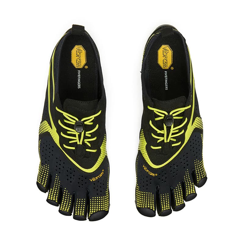 Кроссовки для спортзала Vibram V Run FIVE Fingers Обувь Низкий Верх Тренировочные Кроссовки Мужские Черный Лайм Зеленый - изображение 3
