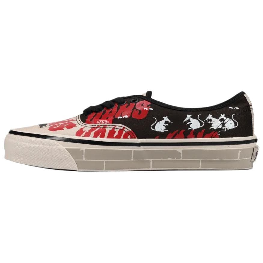 Кроссовки Vans Authentic 44 Скейтборд Обувь Унисекс Черный бежевый - изображение 1