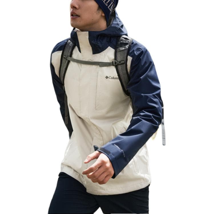 Демисезонная куртка Columbia FW24 Водонепроницаемый Ветрозащитный Легкий Ветровка Унисекс Синий Белый - изображение 4