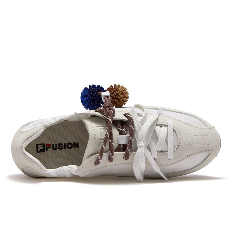 Кроссовки FILA FUSION FUFU Низкий Топ Повседневная Обувь Женская Белая Хлопковая Конфета Светло-Серый Желтый - изображение 4