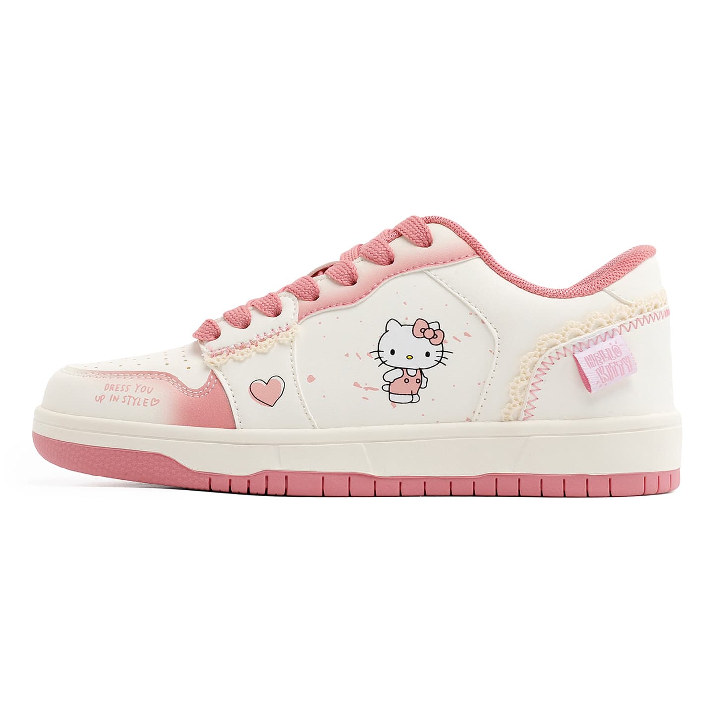 Кроссовки Sanrio Противоскользящая Износостойкая Легкая Увеличивающая Высоту Низкие Кеды для Скейтбординга Женские - изображение 1