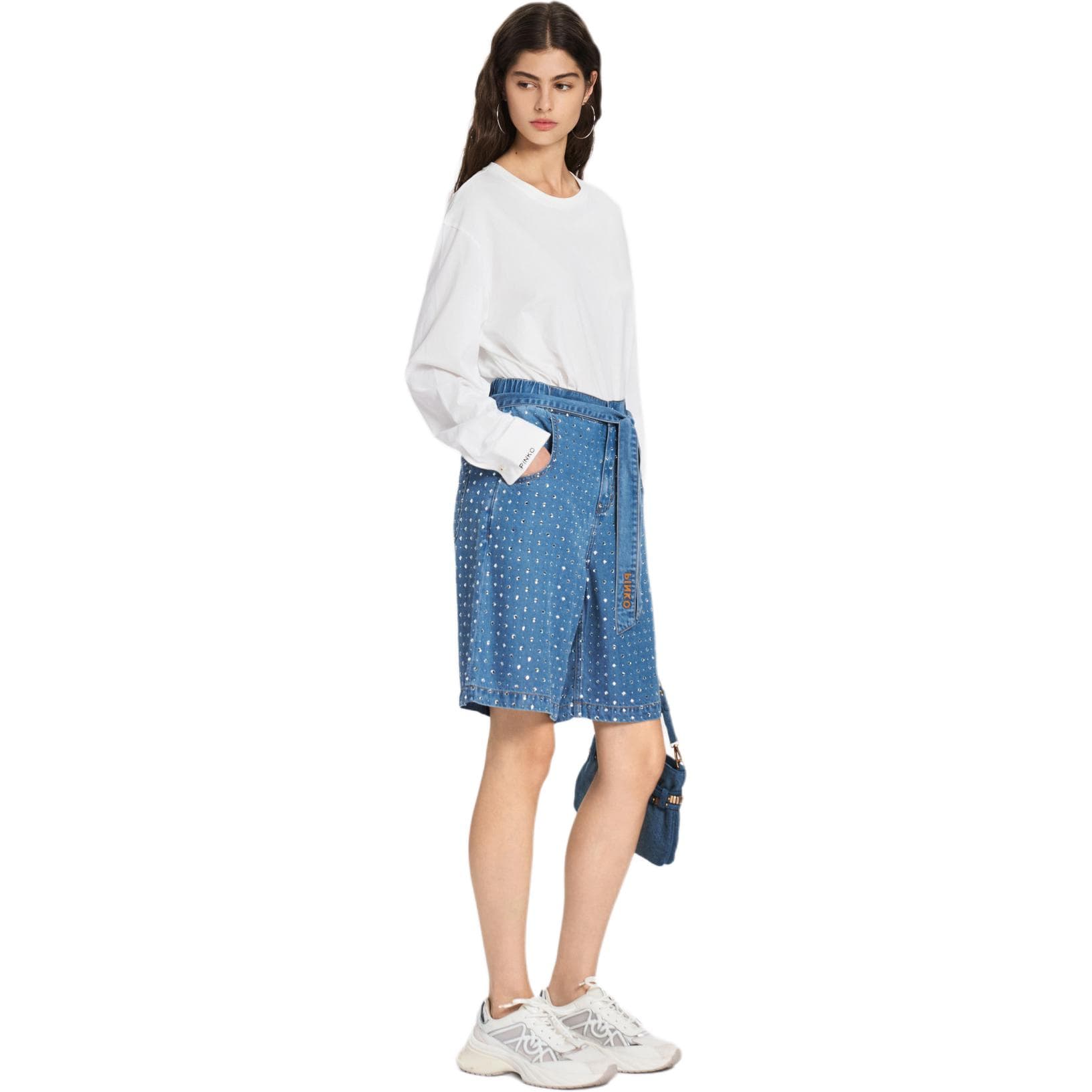 Футболка PINKO Белый Женские T-рубашки - изображение 3