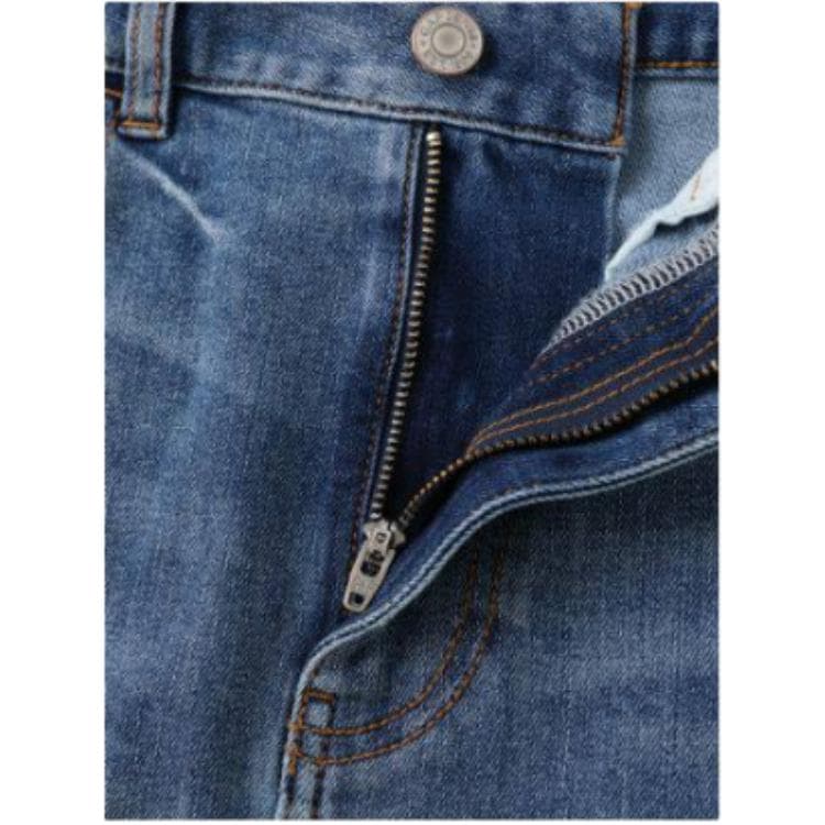 GAP Синий Washed Женская Джинсовая Длинная Юбка - изображение 4
