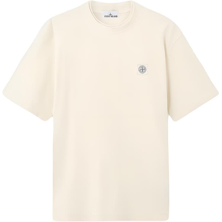 Футболка STONE ISLAND Сливочный Мужской T-Рубашки - изображение 1