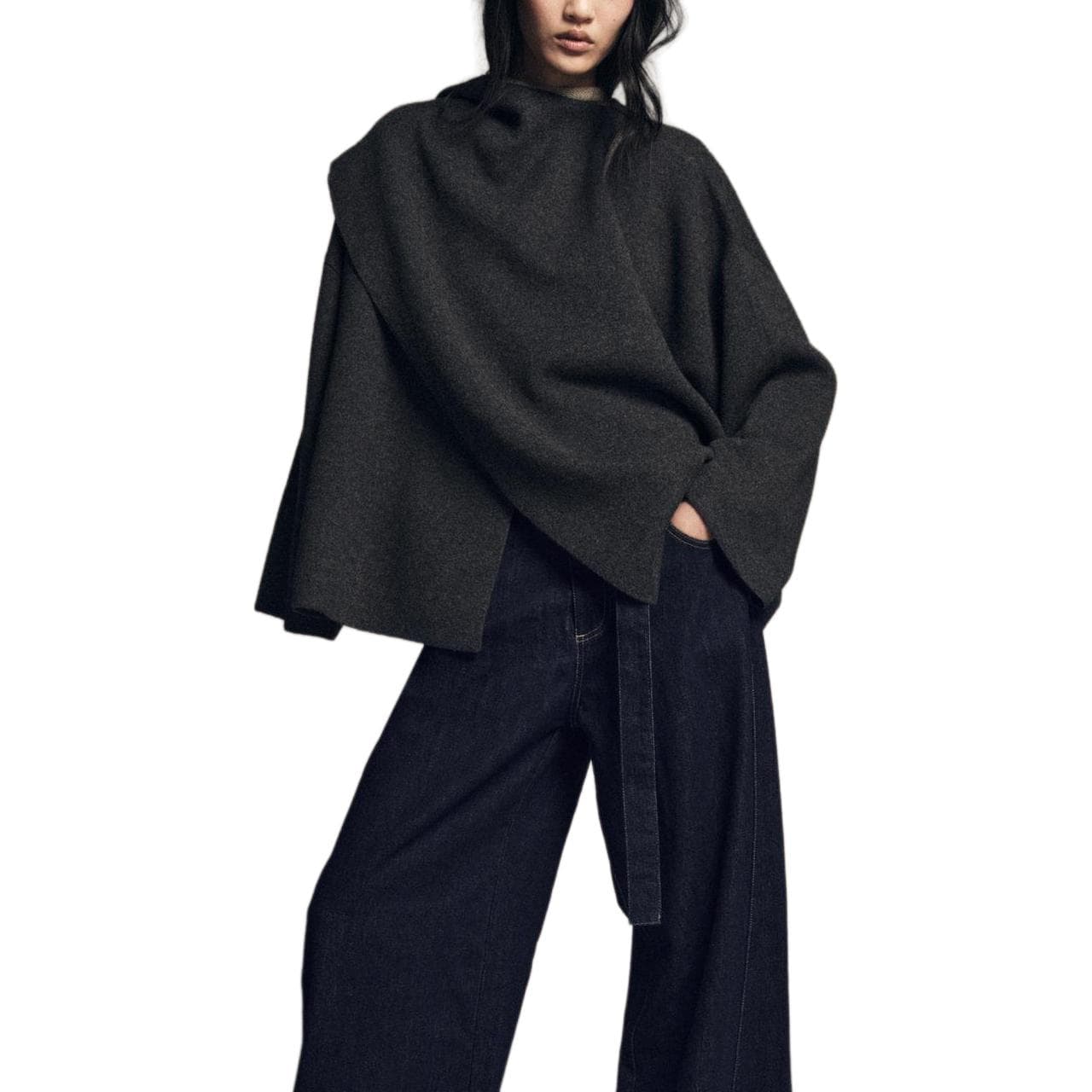 ZARA Серый Женский Плащ - изображение 3