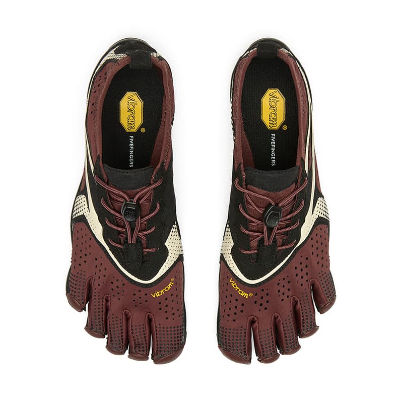 Кроссовки для спортзала Vibram V Run FIVE Fingers Обувь Низкий Верх Тренировочные Кроссовки Мужские Красный Коричневый Слоновая Кость - изображение 2