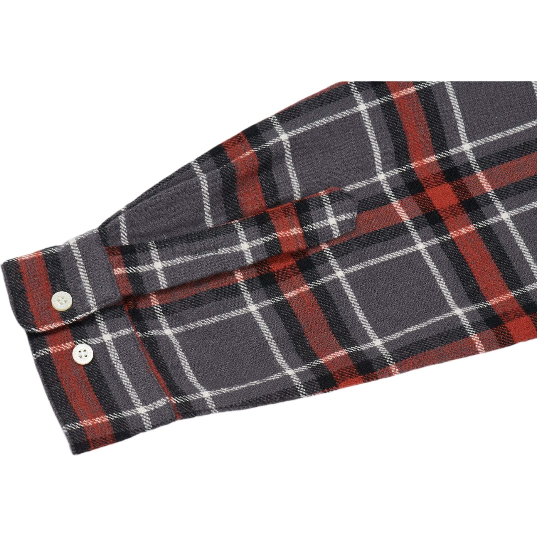 Рубашка PALACE FW22 Flannel Dpop Shoulder Shirt Grey - изображение 5