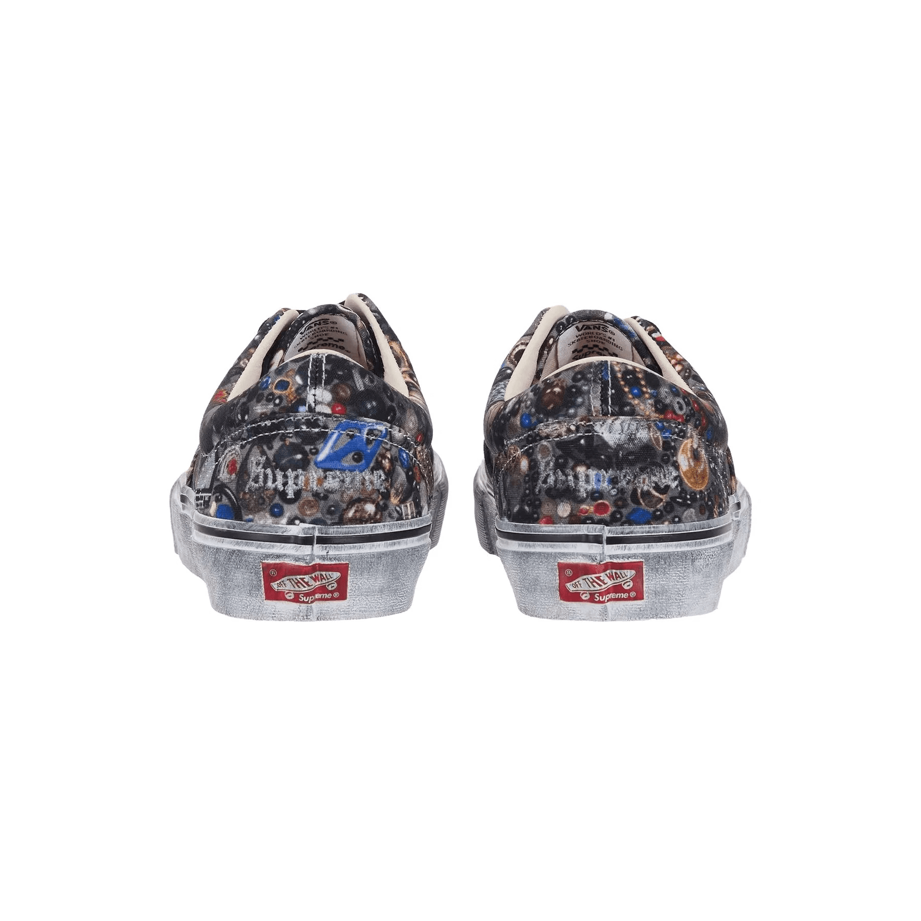 Кроссовки Vans X Supreme x Mike Kelley Era Скейтборд Обувь Унисекс Черный Белый - изображение 2