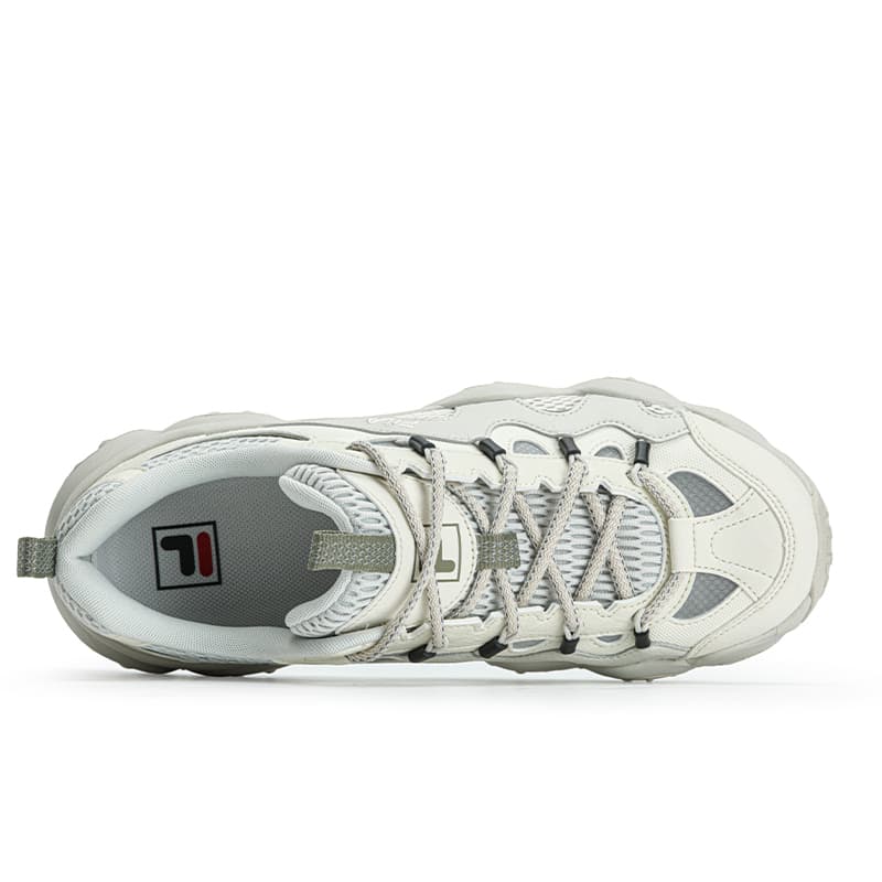 Кроссовки FILA FLUID 7 Противоскользящие Дышащие Легкие Увеличивающие Высоту Низкие массивные кроссовки Мужские Серый Белый - изображение 4