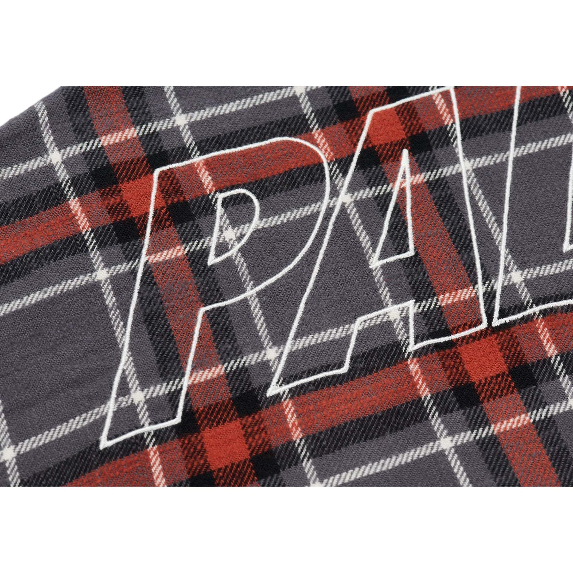 Рубашка PALACE FW22 Flannel Dpop Shoulder Shirt Grey - изображение 4