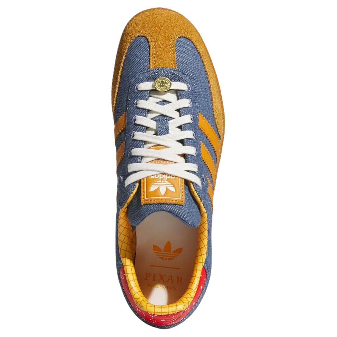 Кроссовки Adidas Originals x История игрушек Samba Low Топ Кеды немецкой армии (GAT) Унисекс Синий Желтый - изображение 4