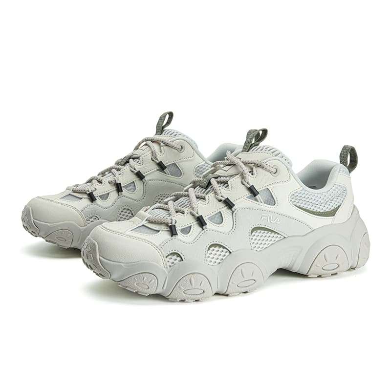 Кроссовки FILA FLUID 7 Противоскользящие Дышащие Легкие Увеличивающие Высоту Низкие массивные кроссовки Мужские Серый Белый - изображение 3