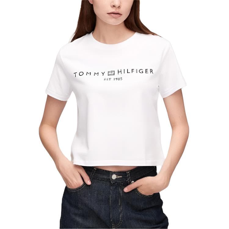 Футболка Tommy Hilfiger NEAT WHITE C-NK SS T - изображение 5