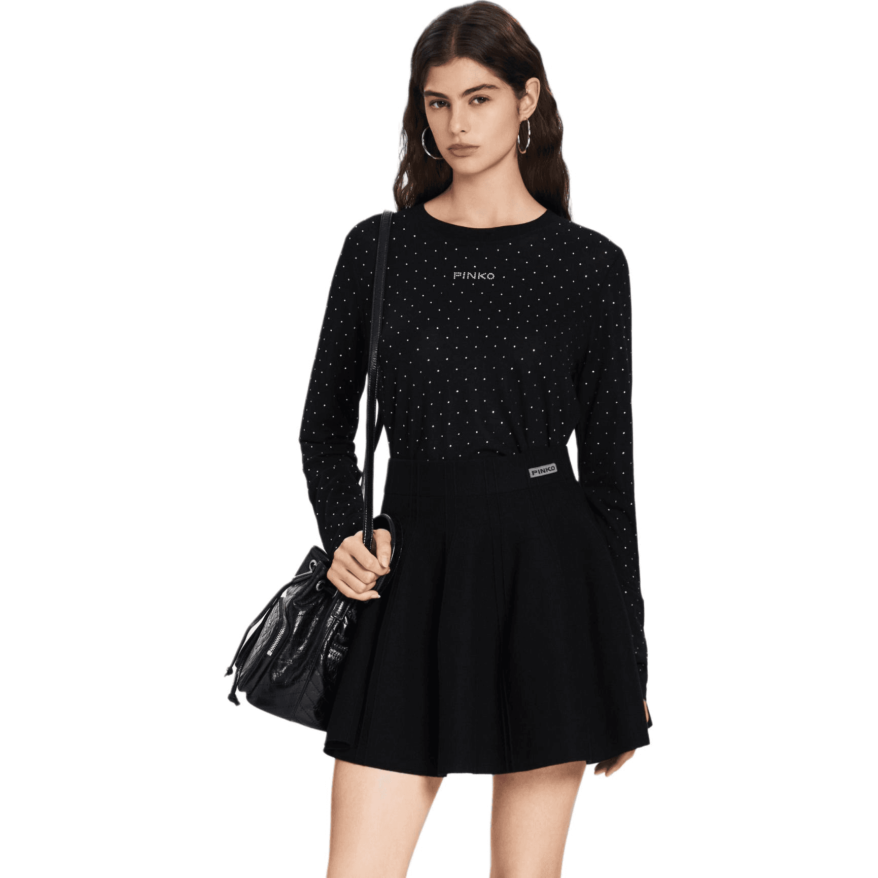 Футболка PINKO Черные Женские T-рубашки - изображение 1