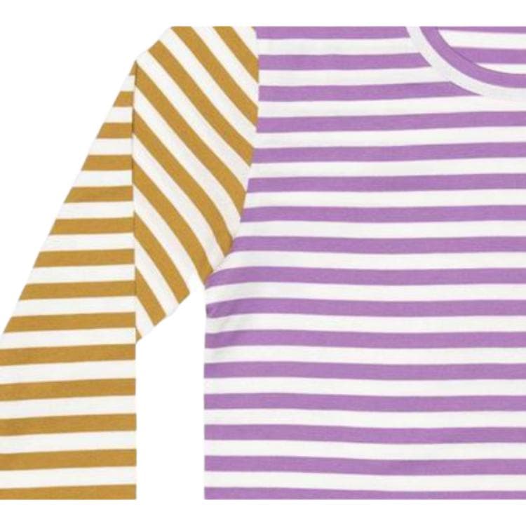 Футболка CDG Play SS22 Bi-Colour Stripe T-Shirt GreyPurple T - изображение 4