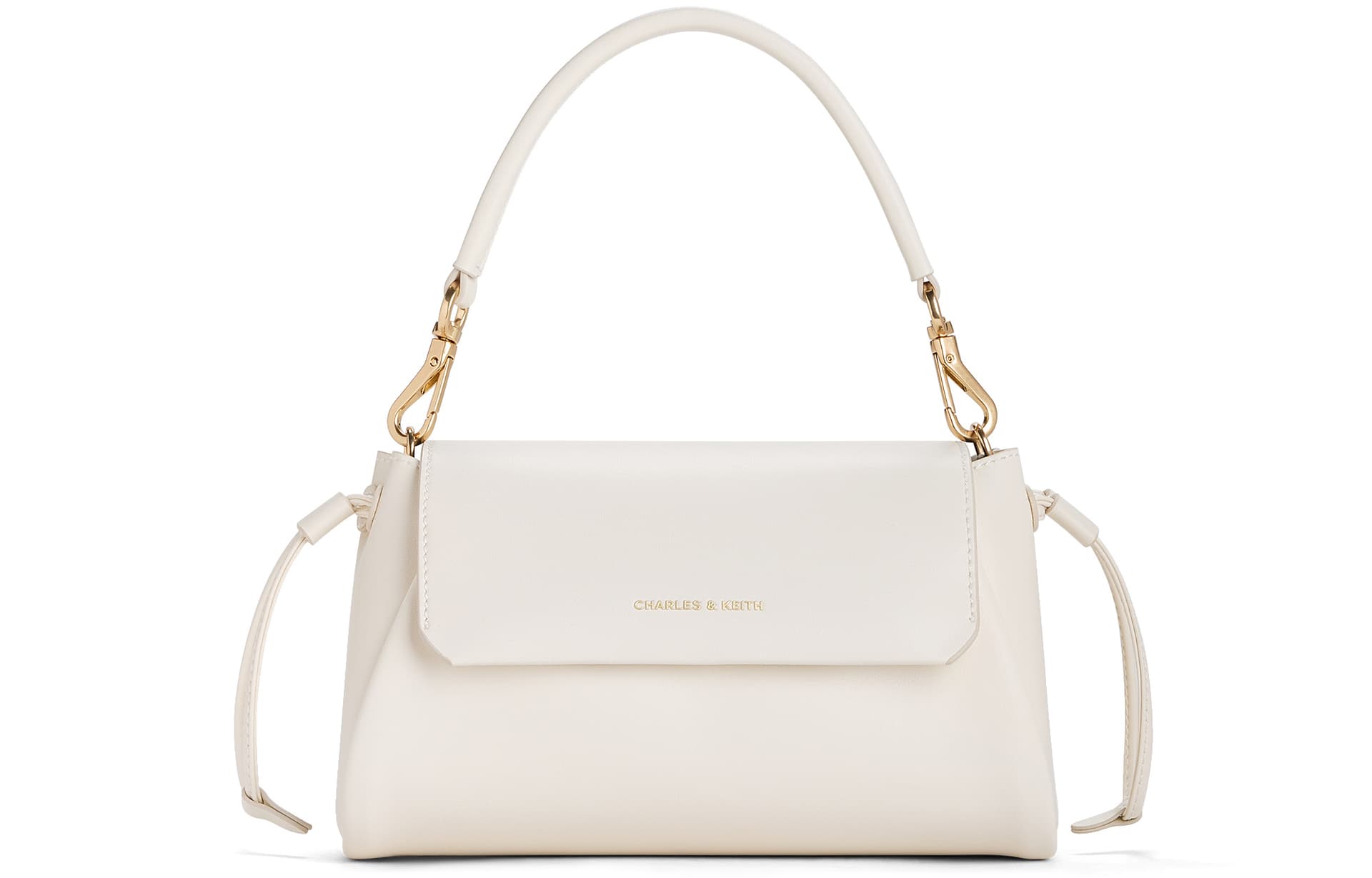 Сумка CHARLES KEITH ПУ (полиуретан) Ручная сумка Сумка через плечо Маленькая Женская Молочно-белая - изображение 1