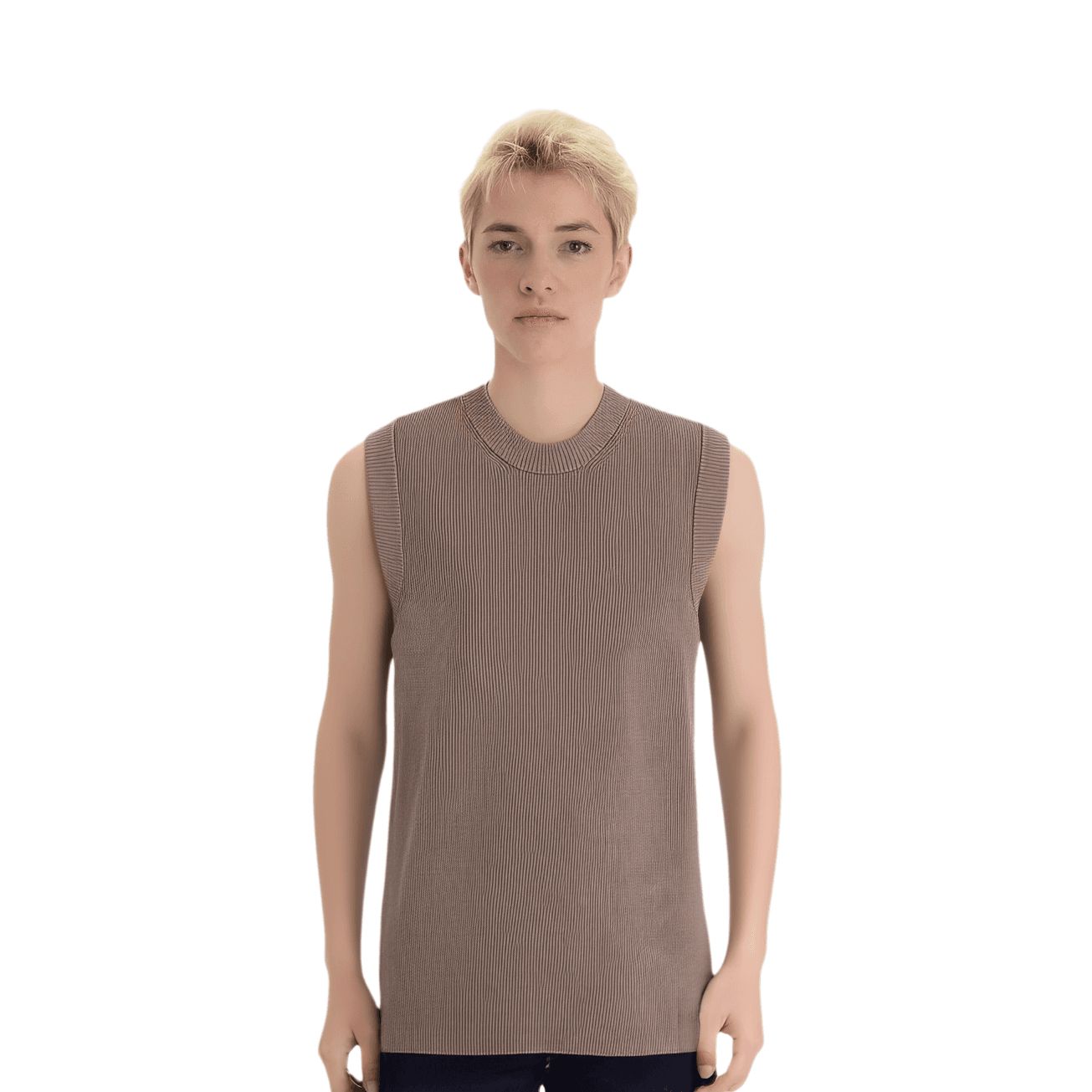 Майка H&M Темно-бежевые мужские майки - изображение 2