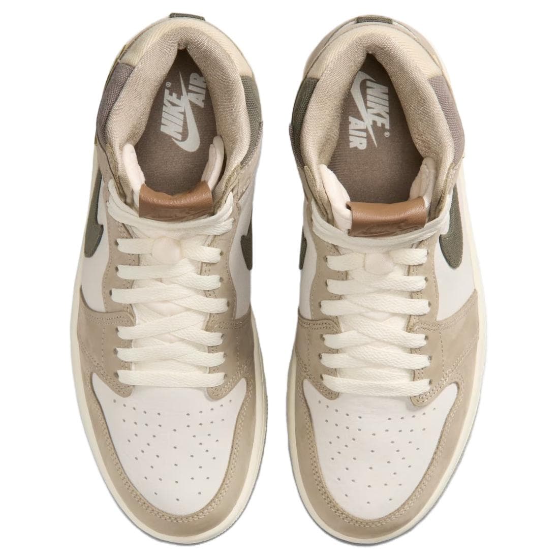 Ретро баскетбольные кроссовки Jordan Air Jordan 1 High Топ Ретро-баскетбольные кроссовки Женские Белый Коричневый - изображение 4
