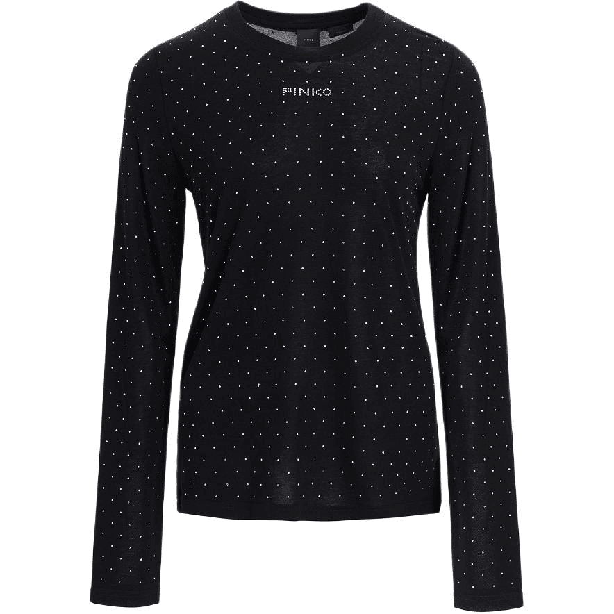 Футболка PINKO Черные Женские T-рубашки - изображение 2