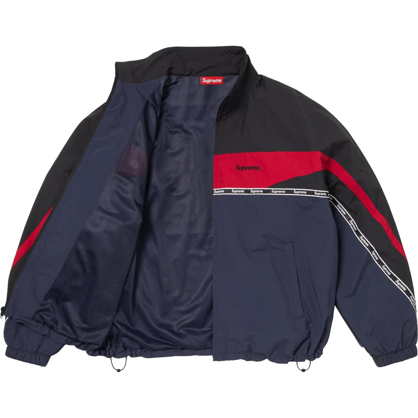 Куртка Supreme SS26 WEEK12 Логотип Тейпинг Дорожка Куртка Унисекс - изображение 2