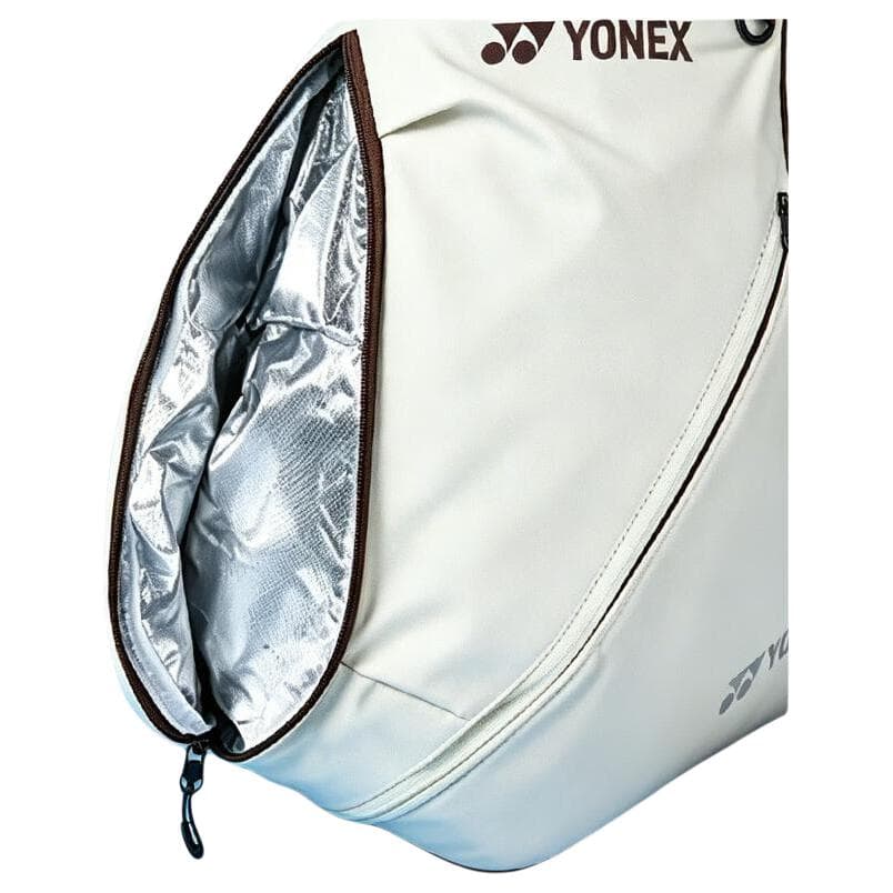 Спортивная сумка YONEX Ткань Падел Бадминтон Спортивная Сумка Унисекс Бежевая - изображение 3
