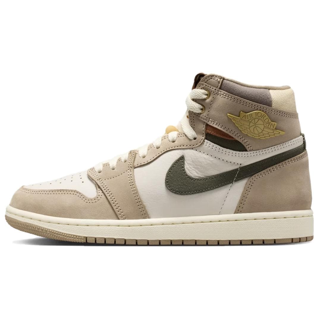 Ретро баскетбольные кроссовки Jordan Air Jordan 1 High Топ Ретро-баскетбольные кроссовки Женские Белый Коричневый - изображение 1