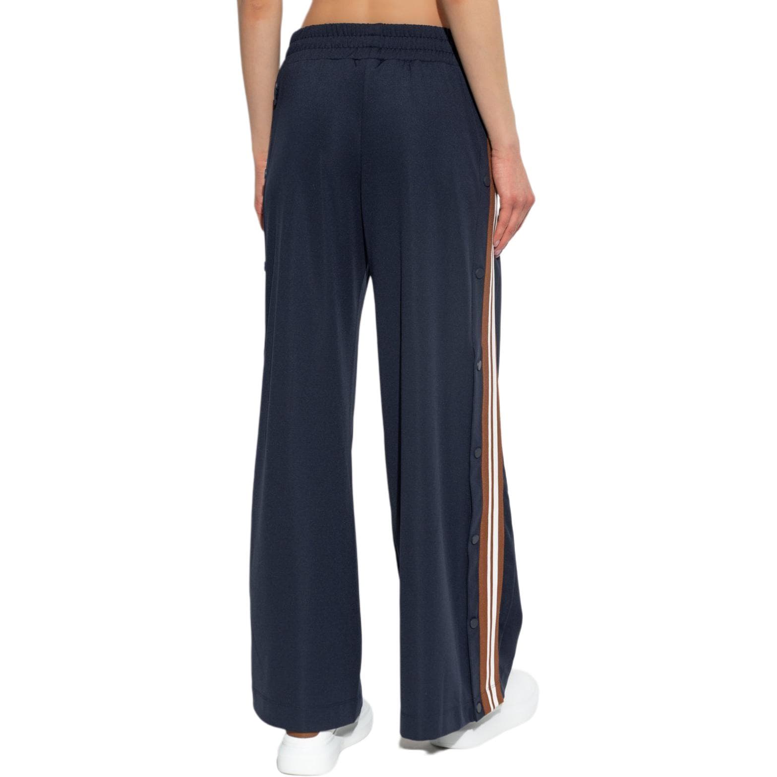 Штаны EMPORIO ARMANI SS25 Вязаные тренировочные брюки женские морского синего цвета - изображение 3