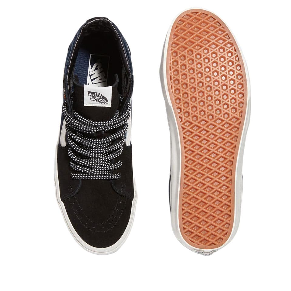 Кроссовки Vans SK8 HI Высокие кеды для скейтбординга Унисекс Синие Черные - изображение 4