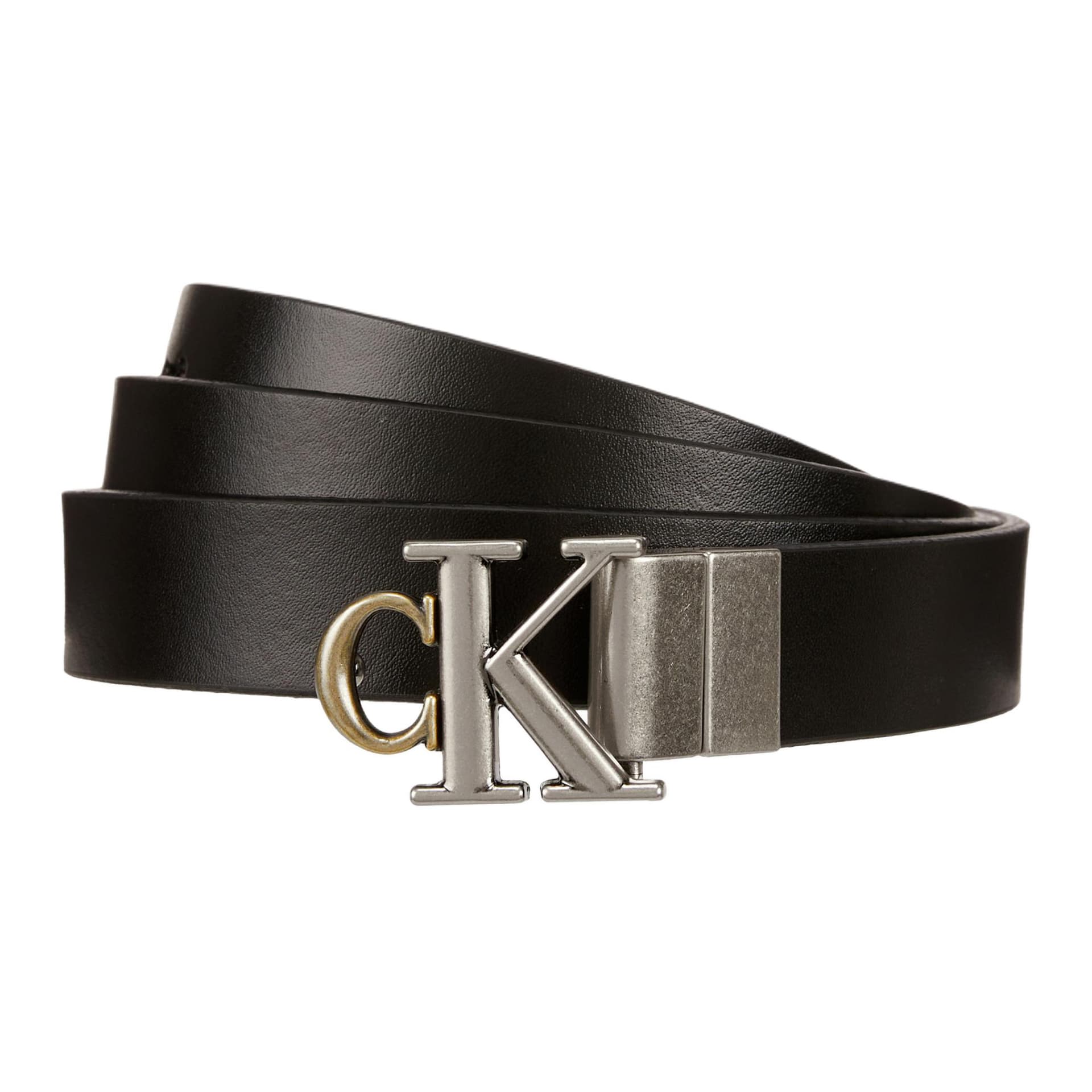 Ремень Calvin Klein Ремни из коровьей кожи Женские Черный Серебристый Береза Ширина 2 см - изображение 2