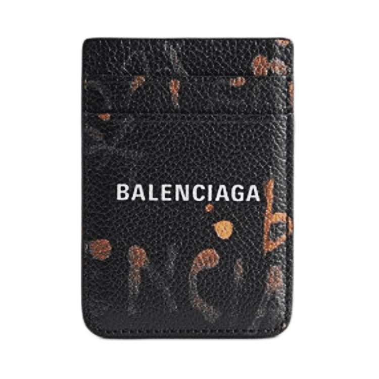 Картхолдер Balenciaga Мужской кошелек из коровьей кожи черный - изображение 1