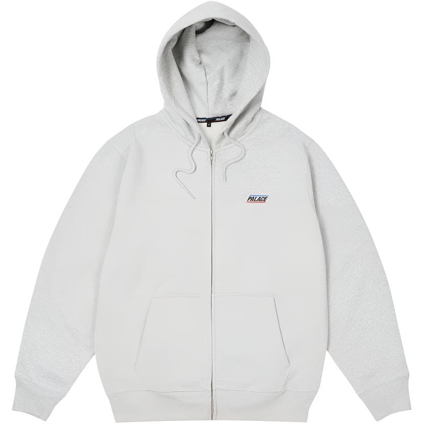 Худи PALACE SS26 drop2 BASICALLY A ZIP HOOD GREY MARL - изображение 1