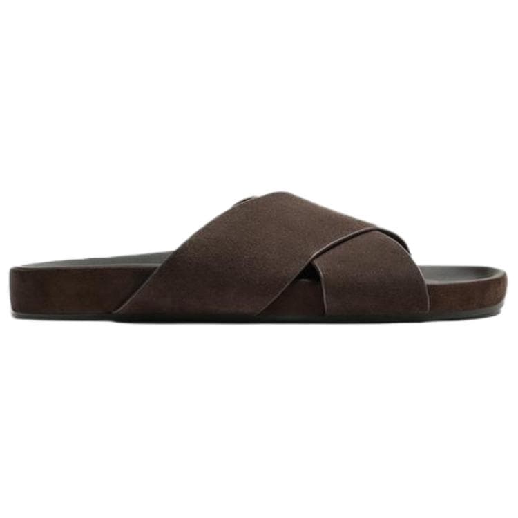 Сандалии ZARA Шлепанцы Коричневые Мужские - изображение 2