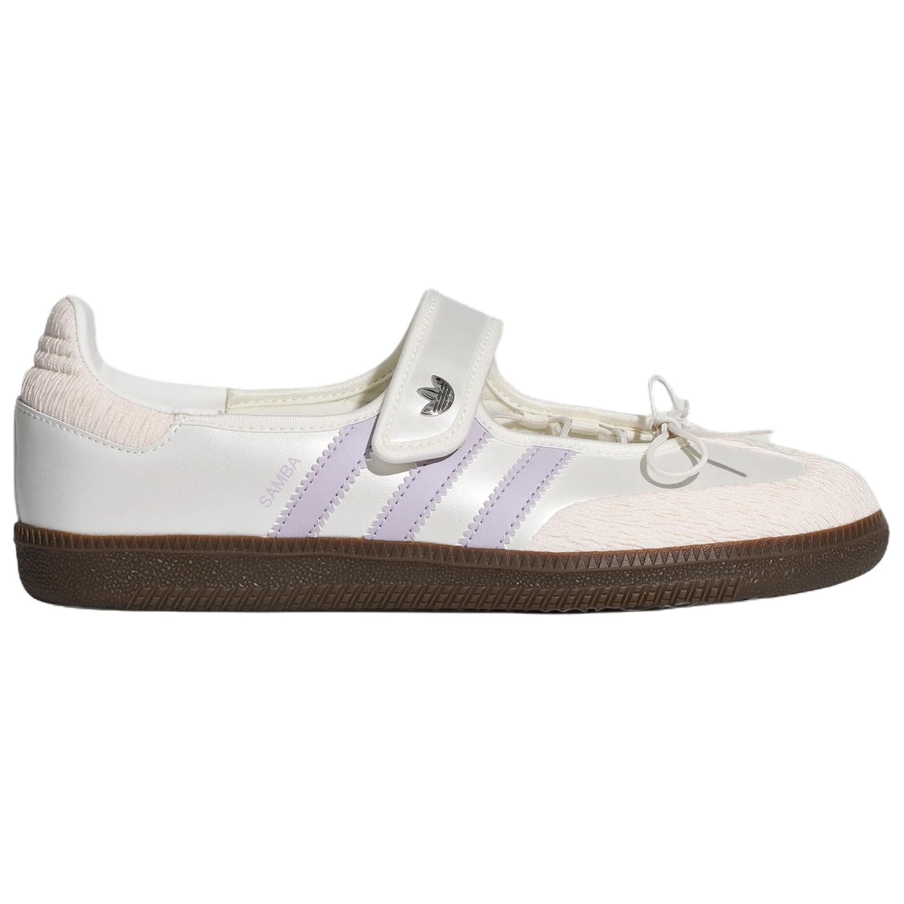 Adidas Originals Samba Jane Туфли Мэри Джейн Ярко-белый Светло-фиолетовый Женские - изображение 2