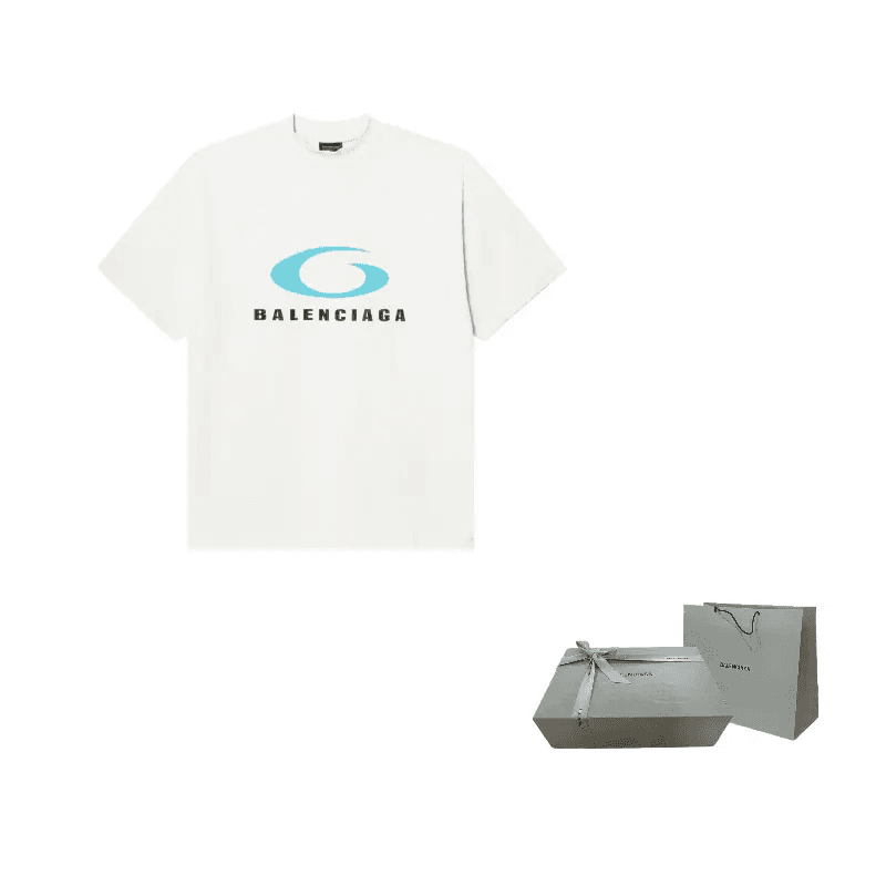 Футболка Balenciaga SS24 Logo Print T-Shirt White — фото 9