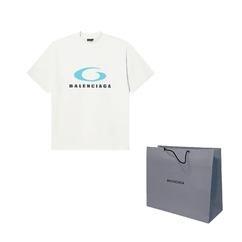 Футболка Balenciaga SS24 Logo Print T-Shirt White — фото 7