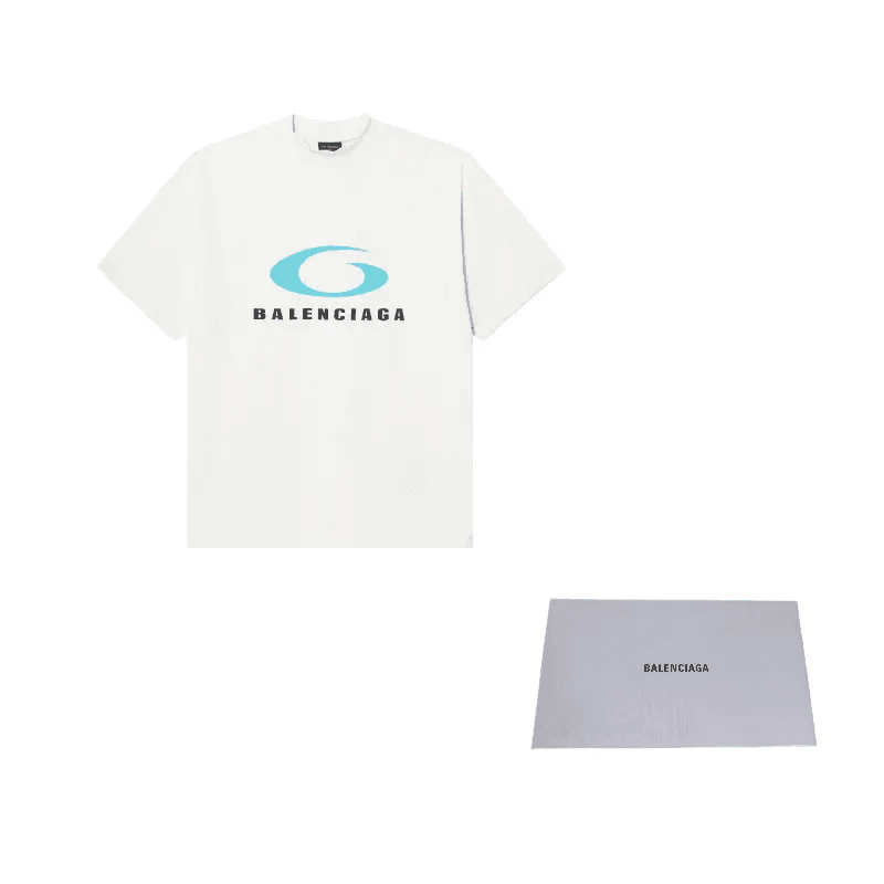 Футболка Balenciaga SS24 Logo Print T-Shirt White — фото 8