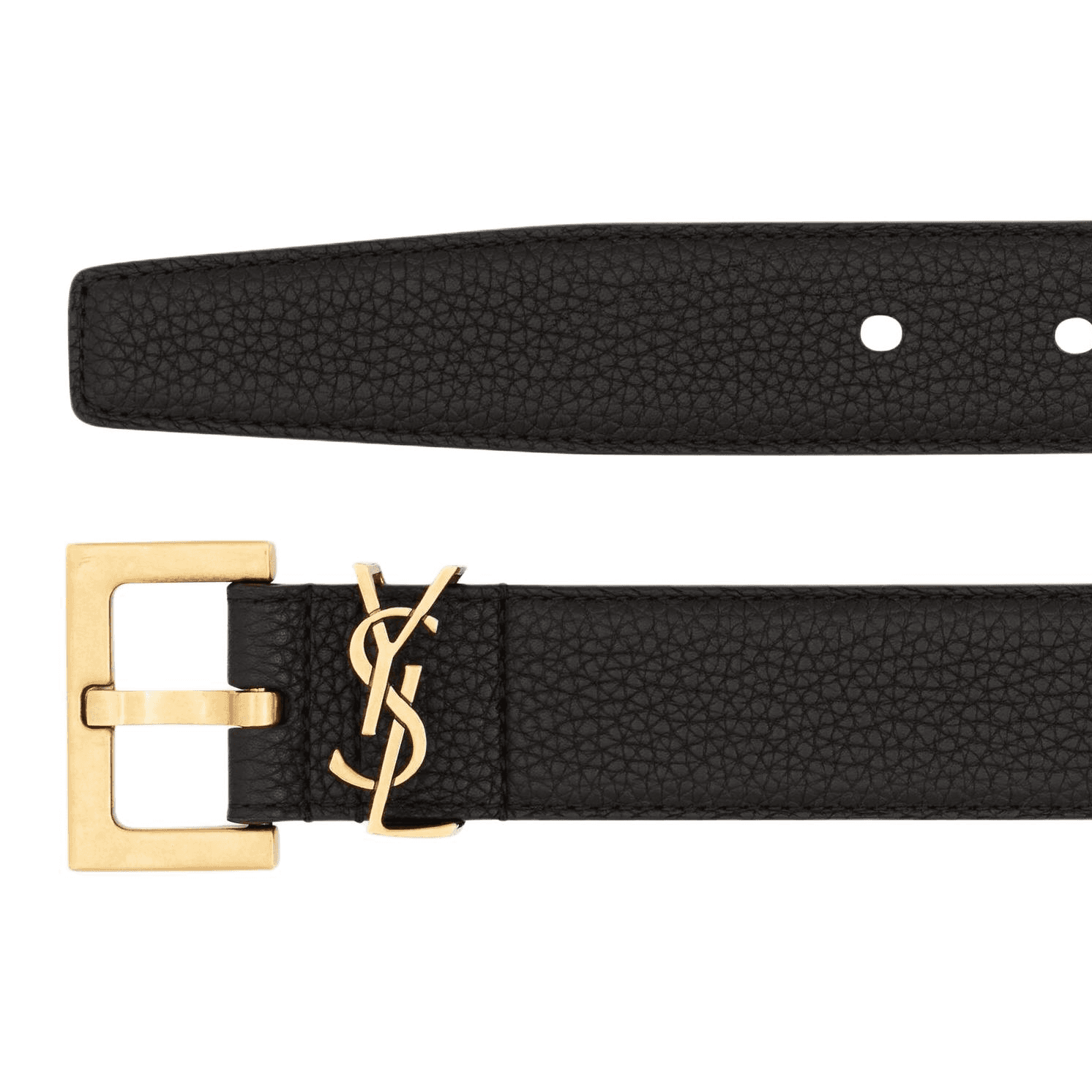 Ремень Saint Laurent YSL Logo Calfskin Belt - изображение 5