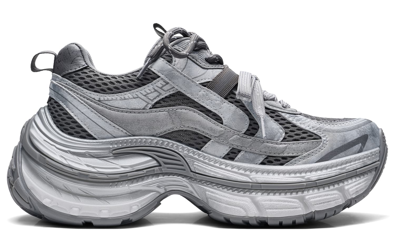 Кроссовки Kappa Ladders массивные кроссовки Low Top Shark Gray Silver Women's - изображение 2
