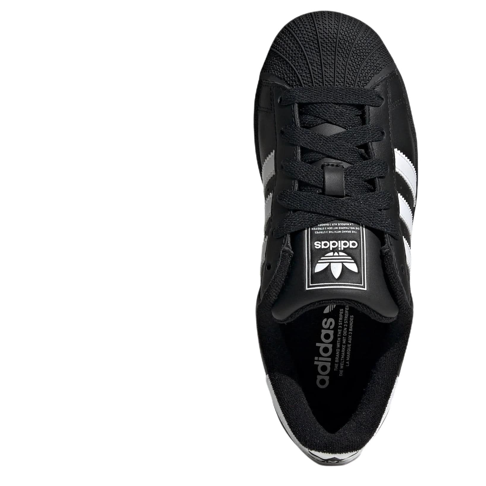 Кроссовки Adidas Originals Superstar 2 Кожа Low Топ Детский Скейтбординг Обувь Черный Унисекс - изображение 4