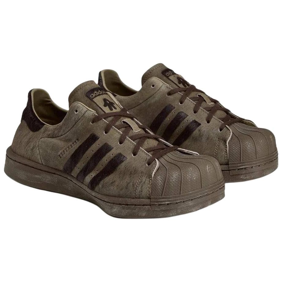 Кроссовки Adidas Originals Superstar Кеды для скейтбординга Low Топ Коричневый Женские - изображение 3
