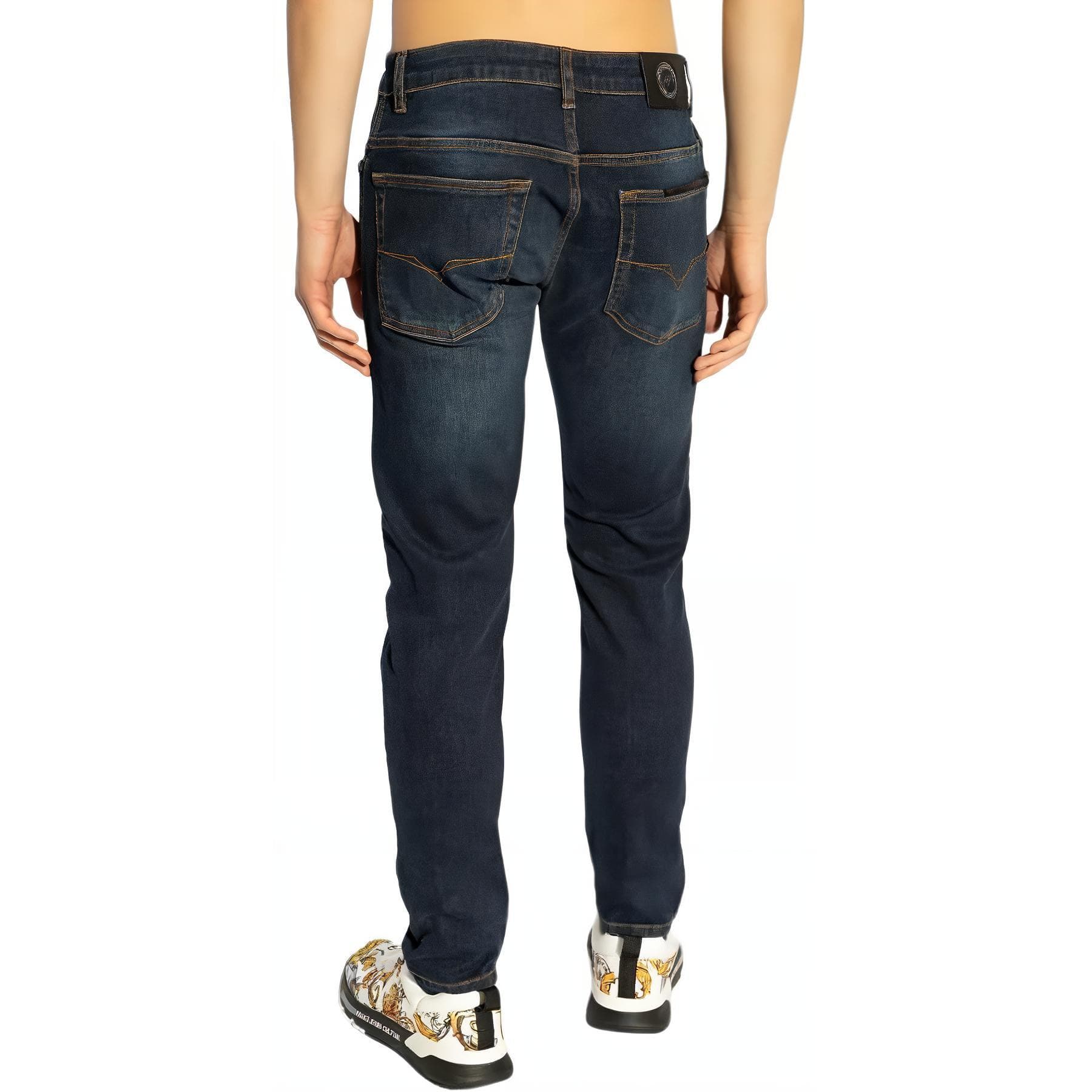 Штаны VERSACE JEANS COUTURE SS25 Джинсы Мужские Морской Синий - изображение 3