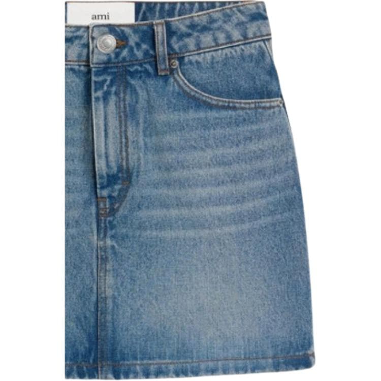 AMIPARIS SS25 Джинсовые короткие юбки Женские Винтажный синий - изображение 2