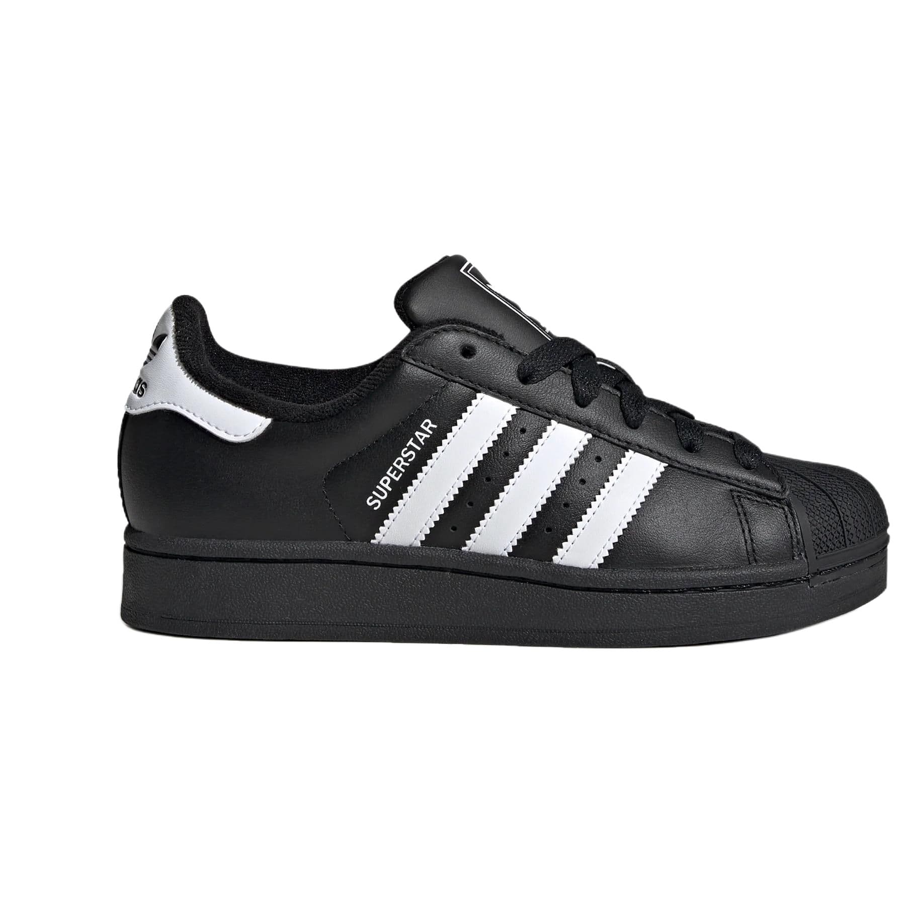 Кроссовки Adidas Originals Superstar 2 Кожа Low Топ Детский Скейтбординг Обувь Черный Унисекс - изображение 2