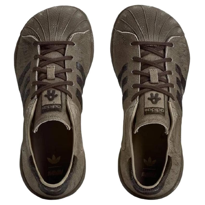 Кроссовки Adidas Originals Superstar Кеды для скейтбординга Low Топ Коричневый Женские - изображение 4