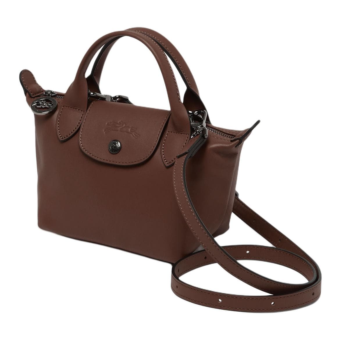 Сумка LONGCHAMP Le Pliage Xtra Коровья кожа Сумка через плечо Сумка Мини-версия Женская Мокко - изображение 2
